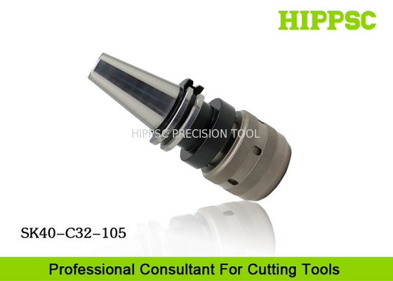 High Accuracy Power Tool Holder 0.003mm Runout With Hook Spanner , SK40 Spindle Type supplier
